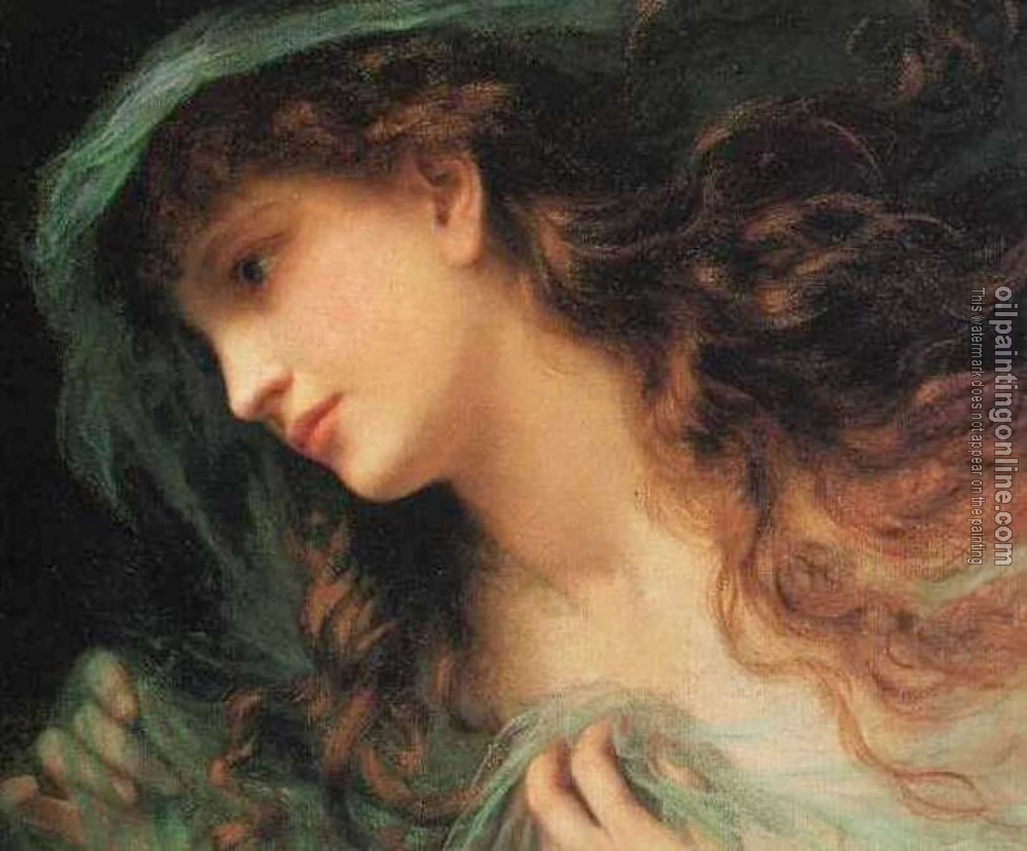 Anderson, Sophie Gengembre - The Head of a Nymph